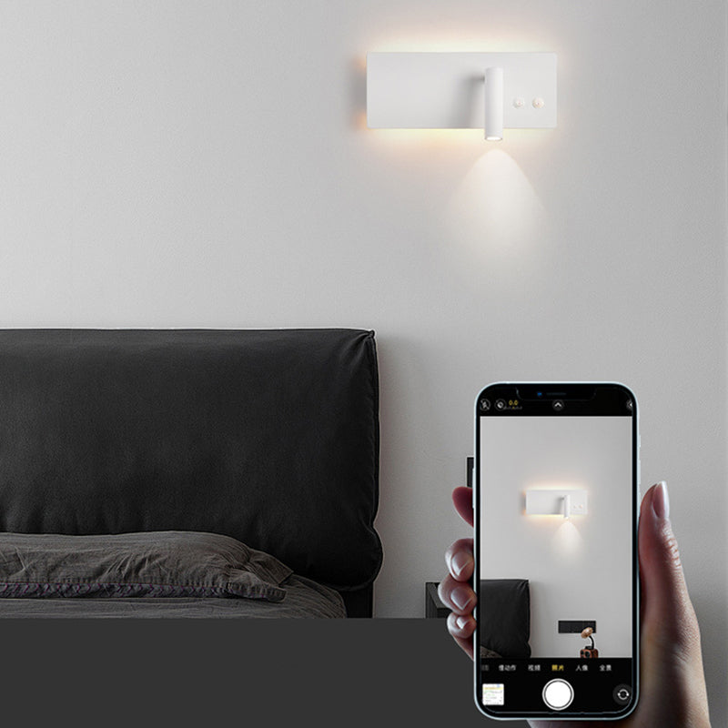 Moderne minimalistische rechteckige Zylinder Scheinwerfer Eisen Aluminium LED Wandleuchte Lampe für Schlafzimmer 