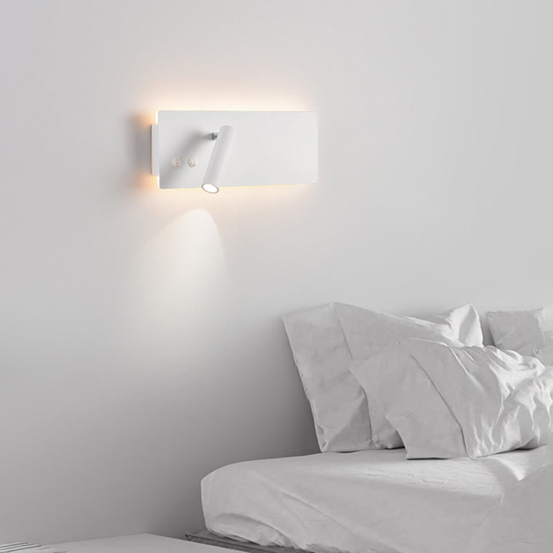 Moderne minimalistische rechteckige Zylinder Scheinwerfer Eisen Aluminium LED Wandleuchte Lampe für Schlafzimmer 