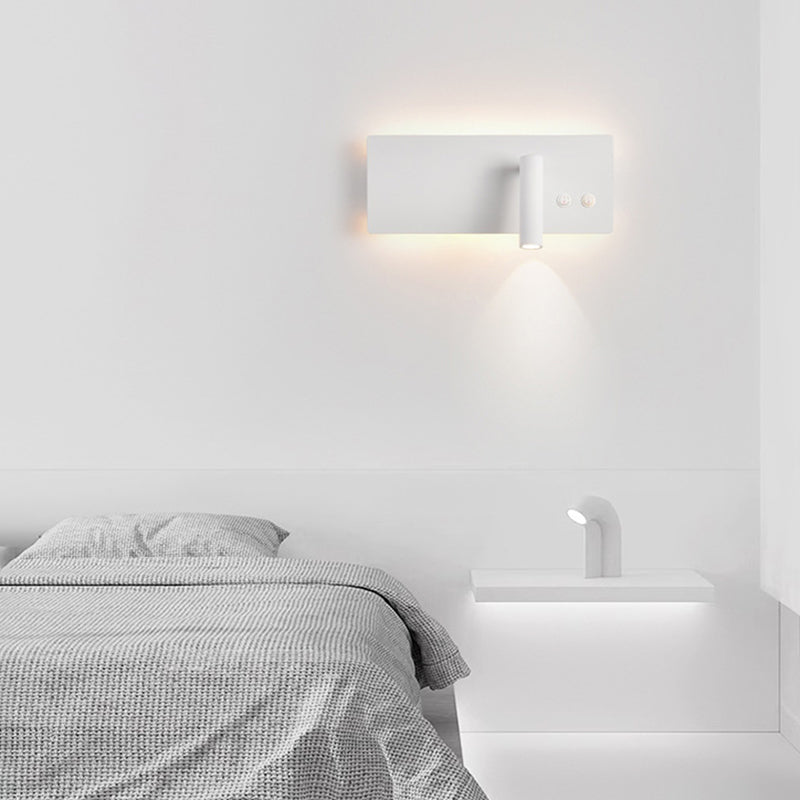 Moderne minimalistische rechteckige Zylinder Scheinwerfer Eisen Aluminium LED Wandleuchte Lampe für Schlafzimmer 