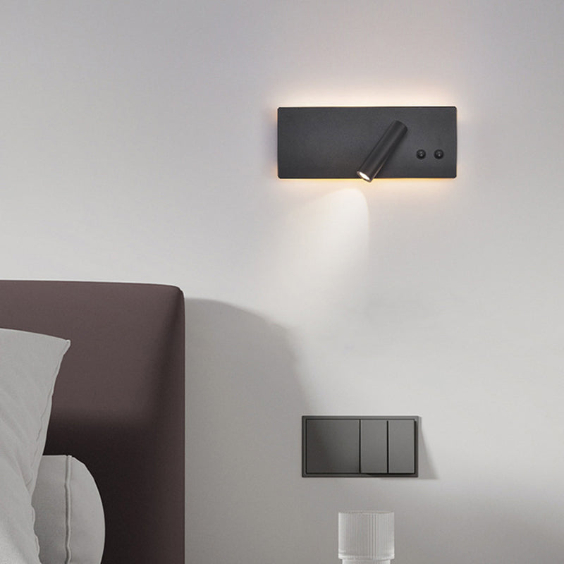 Moderne minimalistische rechteckige Zylinder Scheinwerfer Eisen Aluminium LED Wandleuchte Lampe für Schlafzimmer 