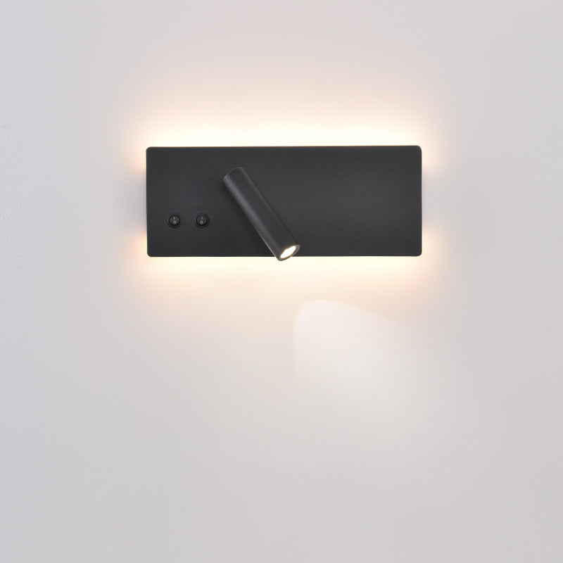 Moderne minimalistische rechteckige Zylinder Scheinwerfer Eisen Aluminium LED Wandleuchte Lampe für Schlafzimmer 