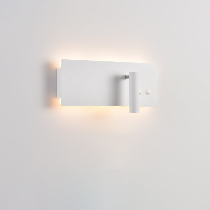 Moderne minimalistische rechteckige Zylinder Scheinwerfer Eisen Aluminium LED Wandleuchte Lampe für Schlafzimmer 