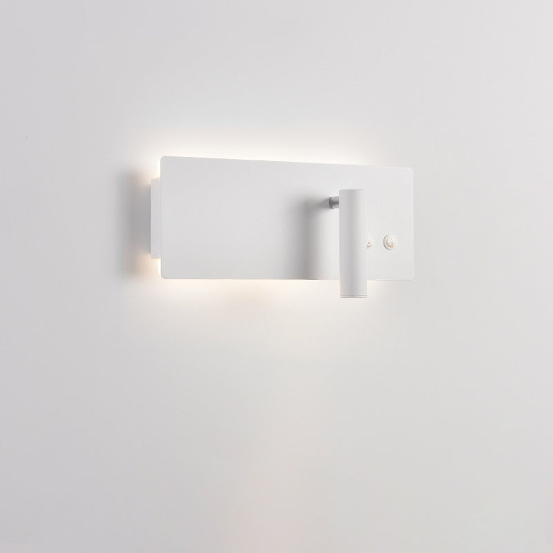 Moderne minimalistische rechteckige Zylinder Scheinwerfer Eisen Aluminium LED Wandleuchte Lampe für Schlafzimmer 