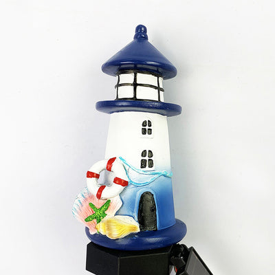 Contemporary Creative Solar Waterproof Lighthouse Cone ABS Resin LED Outdoor Light For Outdoor