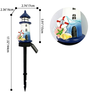 Contemporary Creative Solar Waterproof Lighthouse Cone ABS Resin LED Outdoor Light For Outdoor