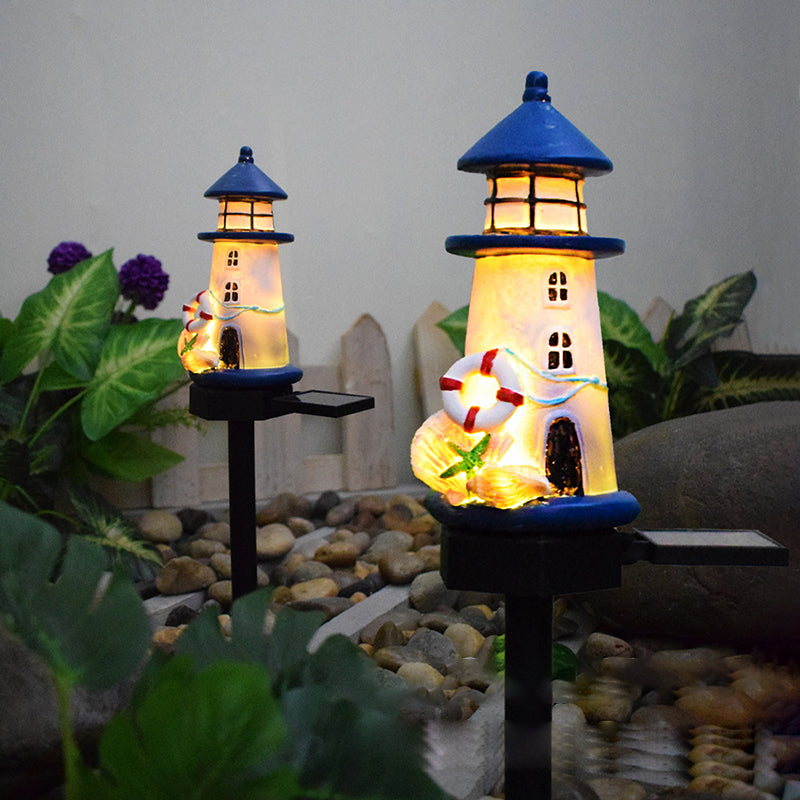 Contemporary Creative Solar Waterproof Lighthouse Cone ABS Resin LED Outdoor Light For Outdoor