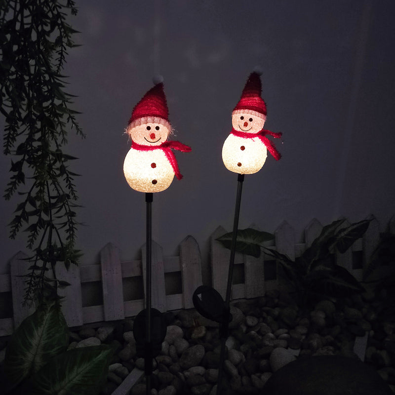 Modern Art Deco Solar Waterproof Snowman Silicone LED Outdoor Light For Outdoor