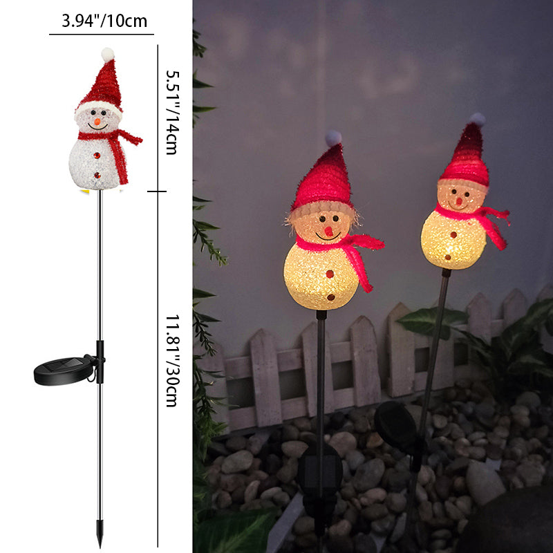 Modern Art Deco Solar Waterproof Snowman Silicone LED Outdoor Light For Outdoor