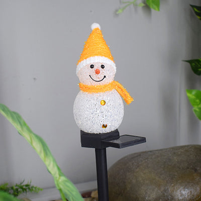 Modern Art Deco Solar Waterproof Snowman Silicone LED Outdoor Light For Outdoor