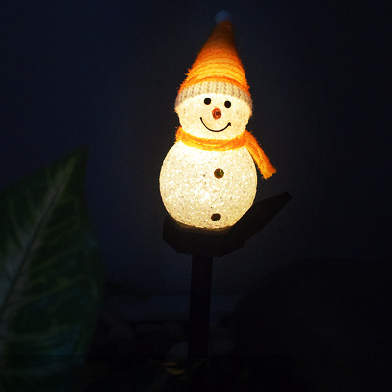 Modern Art Deco Solar Waterproof Snowman Silicone LED Outdoor Light For Outdoor