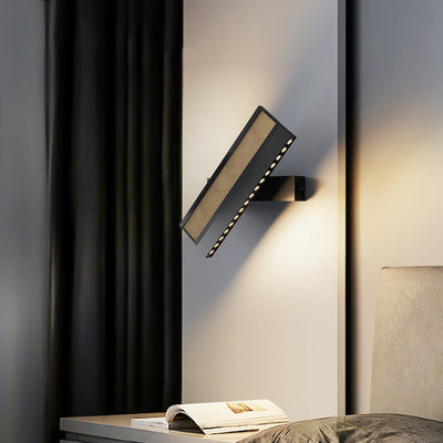 Modern Minimalist Rotatable Rectangular Linear Silicone Aluminum LED Wall Sconce Lamp For Bedroom