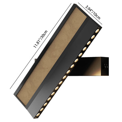 Modern Minimalist Rotatable Rectangular Linear Silicone Aluminum LED Wall Sconce Lamp For Bedroom