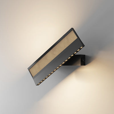 Modern Minimalist Rotatable Rectangular Linear Silicone Aluminum LED Wall Sconce Lamp For Bedroom