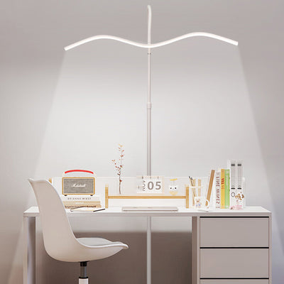 Moderne minimalistische Welle Aluminium Eisen Silikon LED Stehlampe für Wohnzimmer 