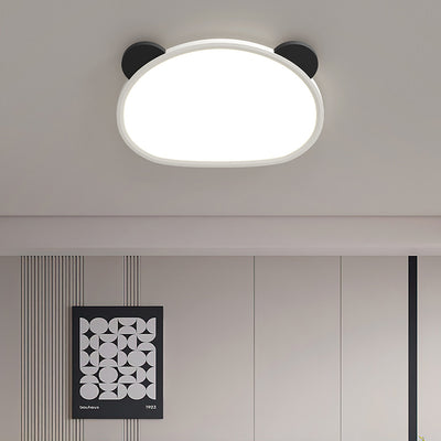 Zeitgenössische kreative Cartoon Panda Runde Aluminium Acryl LED Unterputz Deckenleuchte für Schlafzimmer 