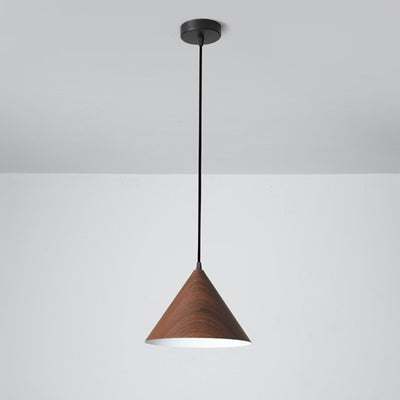 Contemporary Scandinavian Round Cone Iron 1-Light Pendant Light For Bedroom