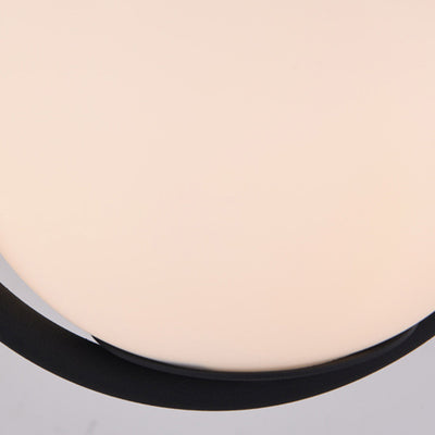 Modern Minimalist Round Water Drop Shape Orb Iron Glass 1-Light Wall Sconce Lamp For Bedroom