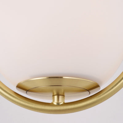 Modern Minimalist Round Water Drop Shape Orb Iron Glass 1-Light Wall Sconce Lamp For Bedroom