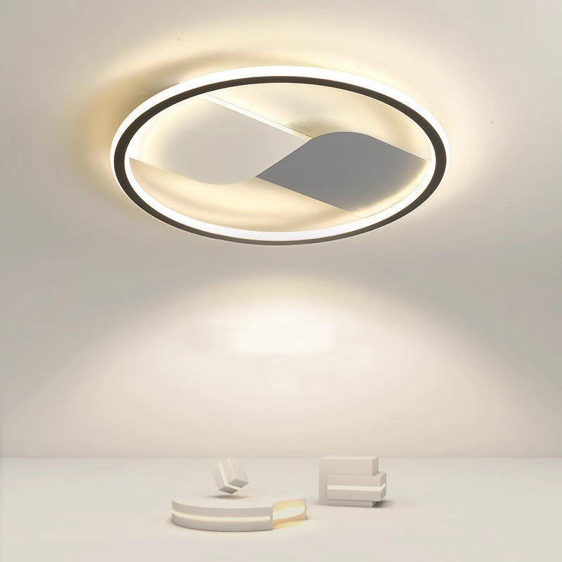 Modern Minimalist Round Square Iron Acrylic LED Flush Mount Ceiling Light For Bedroom