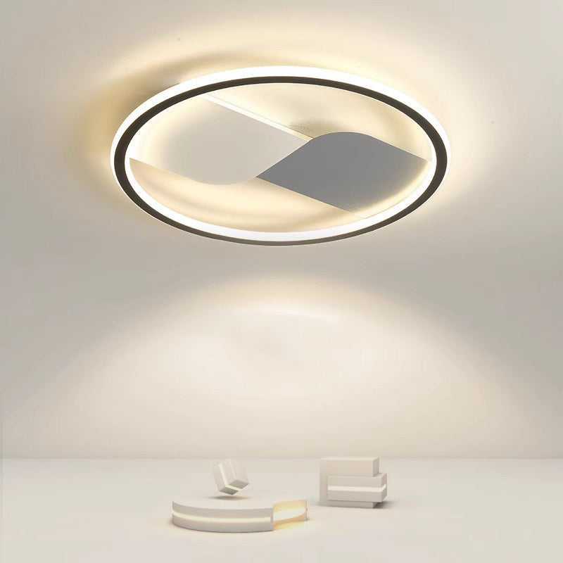 Modern Minimalist Round Square Iron Acrylic LED Flush Mount Ceiling Light For Bedroom