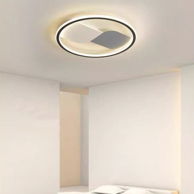 Modern Minimalist Round Square Iron Acrylic LED Flush Mount Ceiling Light For Bedroom