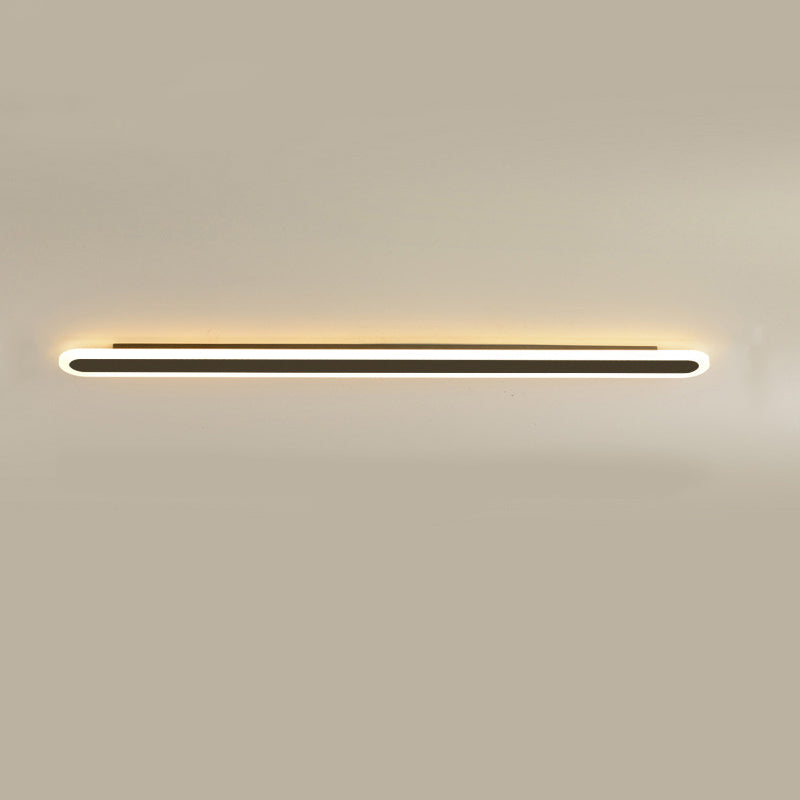 Moderne minimalistische lineare Eisen-Acryl-LED-Wandleuchte für das Schlafzimmer 