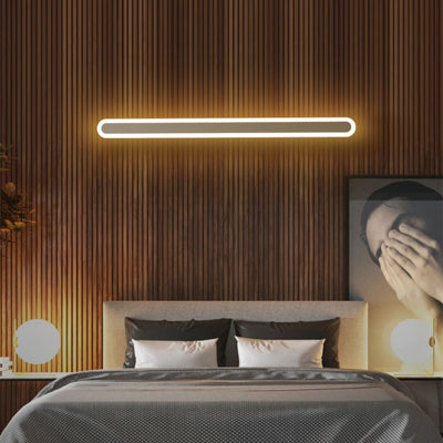 Moderne minimalistische lineare Eisen-Acryl-LED-Wandleuchte für das Schlafzimmer 