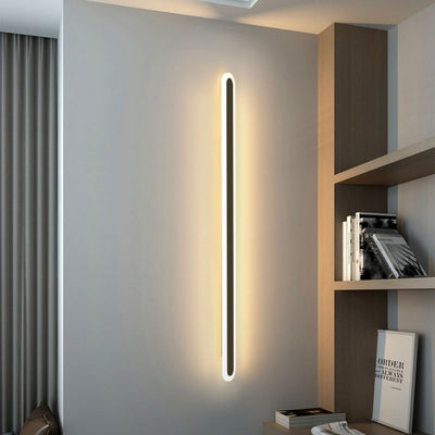 Moderne minimalistische lineare Eisen-Acryl-LED-Wandleuchte für das Schlafzimmer 