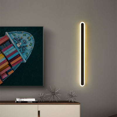 Moderne minimalistische lineare Eisen-Acryl-LED-Wandleuchte für das Schlafzimmer 