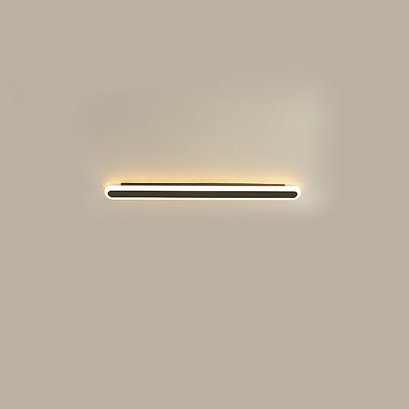 Moderne minimalistische lineare Eisen-Acryl-LED-Wandleuchte für das Schlafzimmer 