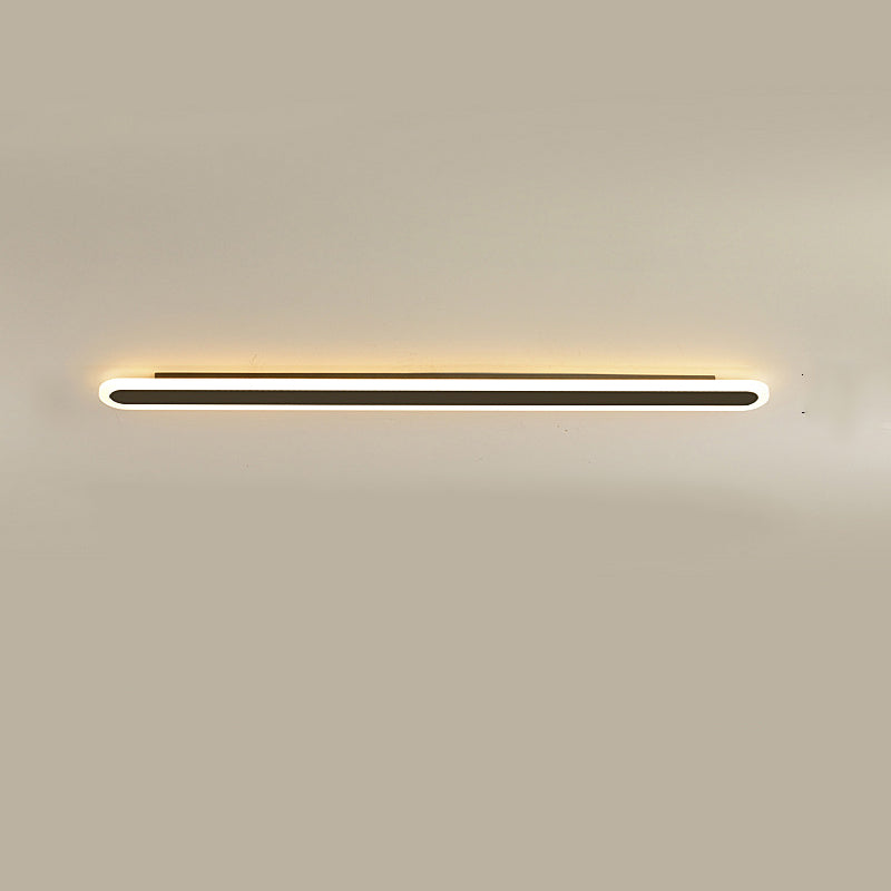 Moderne minimalistische lineare Eisen-Acryl-LED-Wandleuchte für das Schlafzimmer 