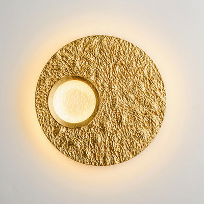 Contemporary Scandinavian Round Hardware Resin LED Wall Sconce Lamp For Bedroom