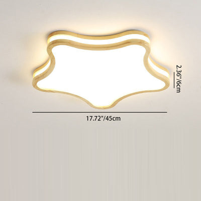 Zeitgenössische kreative Sternform Gummibaum Acryl LED Deckenleuchte für Schlafzimmer 