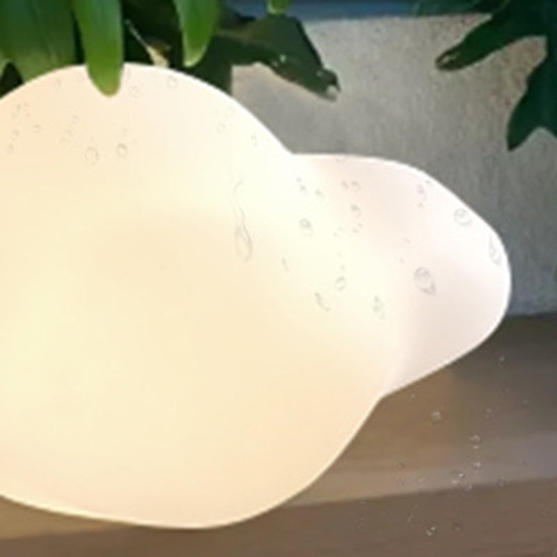 Modern Art Deco Solar Waterproof Cloud Shape PE LED Outdoor Light For Outdoor