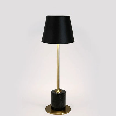 Modern Minimalist Portable USB Round Cylinder Iron Acrylic Marble LED Table Lamp For Bedroom