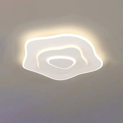 Modern Minimalist Square Round Flower Rectangle Hardware Acrylic LED Flush Mount Ceiling Light For Bedroom