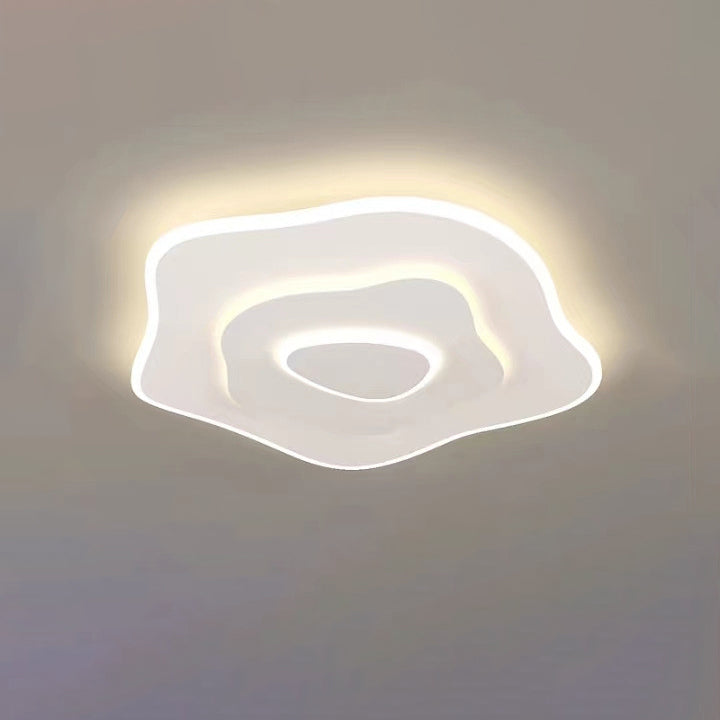 Modern Minimalist Square Round Flower Rectangle Hardware Acrylic LED Flush Mount Ceiling Light For Bedroom