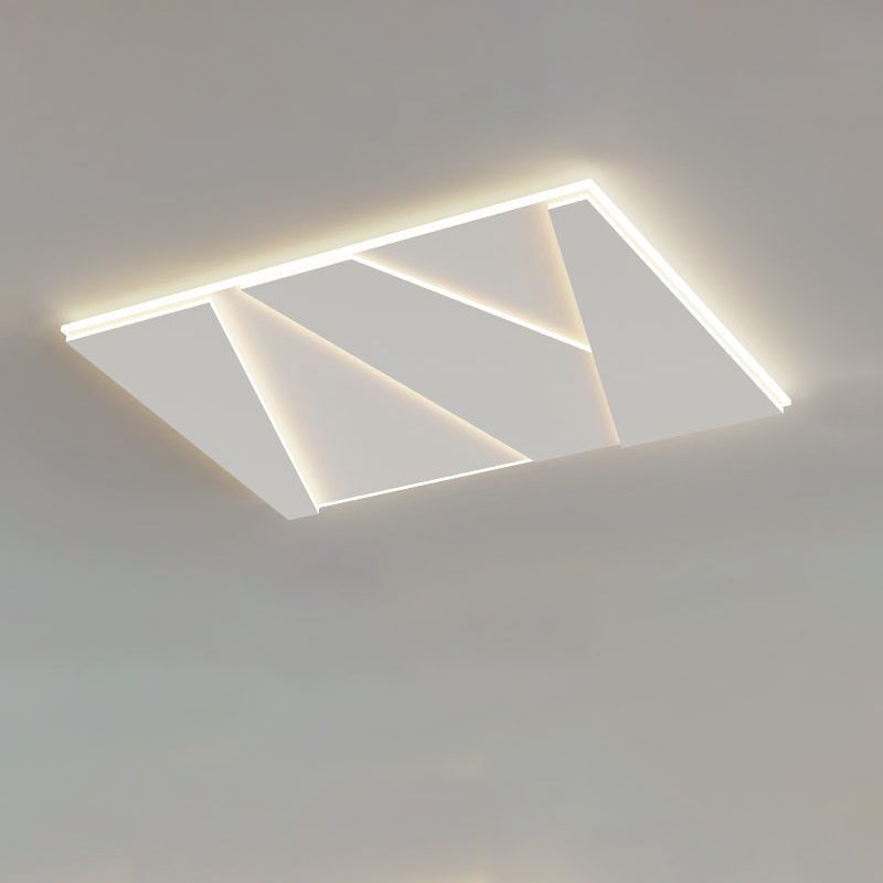 Modern Minimalist Square Round Flower Rectangle Hardware Acrylic LED Flush Mount Ceiling Light For Bedroom