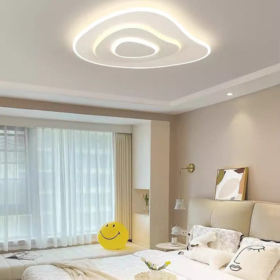 Modern Minimalist Square Round Flower Rectangle Hardware Acrylic LED Flush Mount Ceiling Light For Bedroom