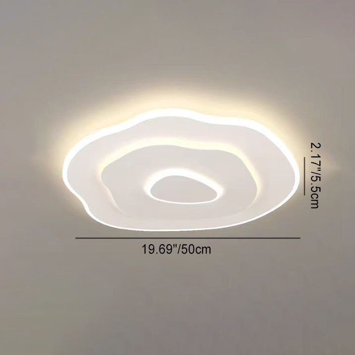 Modern Minimalist Square Round Flower Rectangle Hardware Acrylic LED Flush Mount Ceiling Light For Bedroom