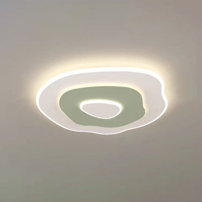 Modern Minimalist Square Round Flower Rectangle Hardware Acrylic LED Flush Mount Ceiling Light For Bedroom