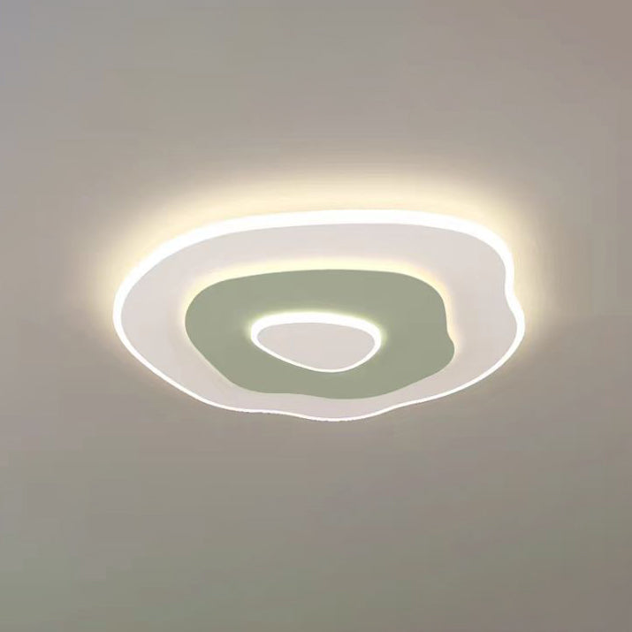 Modern Minimalist Square Round Flower Rectangle Hardware Acrylic LED Flush Mount Ceiling Light For Bedroom