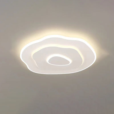 Modern Minimalist Square Round Flower Rectangle Hardware Acrylic LED Flush Mount Ceiling Light For Bedroom