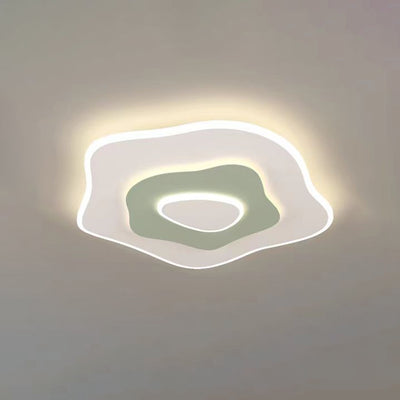 Modern Minimalist Square Round Flower Rectangle Hardware Acrylic LED Flush Mount Ceiling Light For Bedroom