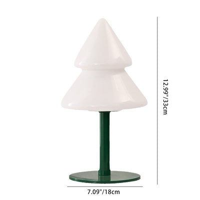 Contemporary Creative Christmas Tree Iron Glass 1-Light Table Lamp For Bedroom