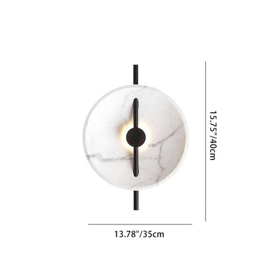 Contemporary Scandinavian Round Iron Resin LED Wall Sconce Lamp For Bedroom