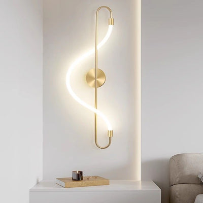 Contemporary Creative Music Note Shape Iron Acrylic LED Wall Sconce Lamp For Bedroom