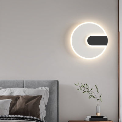 Modern Minimalist Round Square Iron Acrylic LED Wall Sconce Lamp For Bedroom