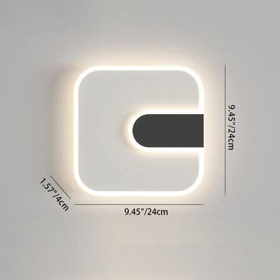 Modern Minimalist Round Square Iron Acrylic LED Wall Sconce Lamp For Bedroom