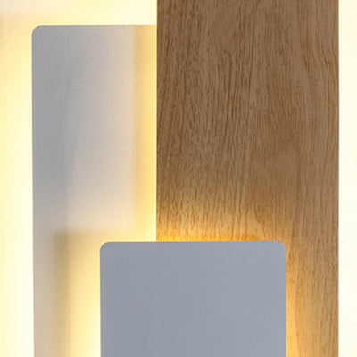 Modern Minimalist Rectangle Iron LED Wall Sconce Lamp For Bedroom